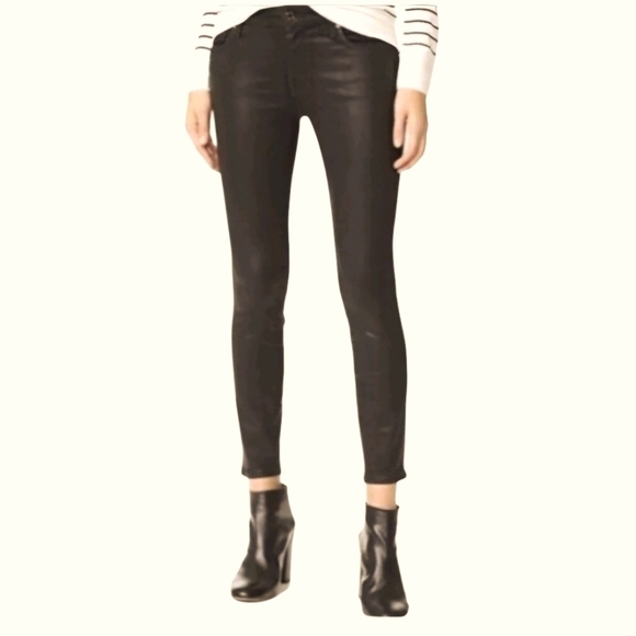 Club Monaco Pants - 🔥NWT Club Monaco Benita Wax Coated Straight Leg Cropped Pants in Peat Moss 6